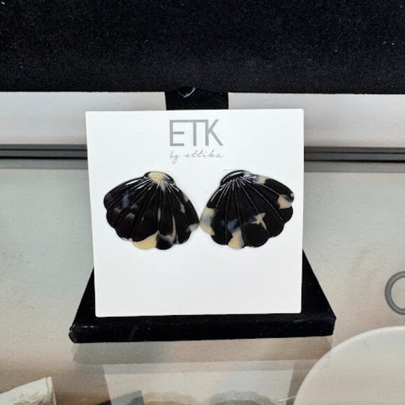ettika Jewelry - NWT Ettika Black Tortoise Shell Earrings
